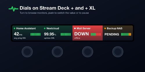 Auf dem Stream Deck + übernimmt der Drehregler das Blättern